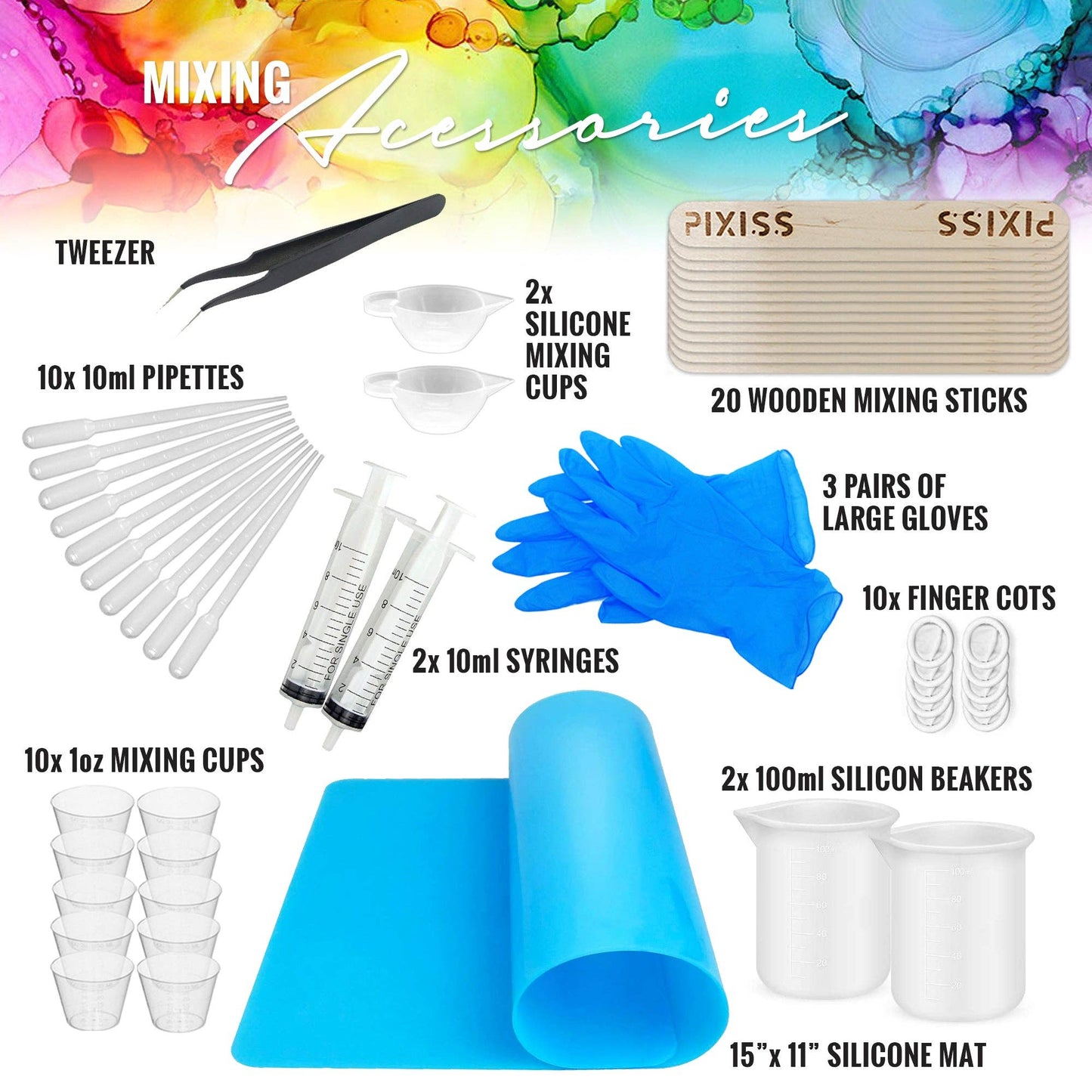 PIXISS Epoxy Resin Mixing Accessory Kit