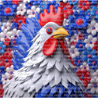 3D-ANM-06 Patriotic Chicken Tumbler Wrap