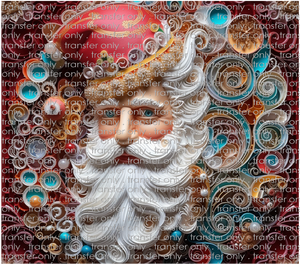3D-CHR-15 Santa Claus and Wreath Tumbler Wrap