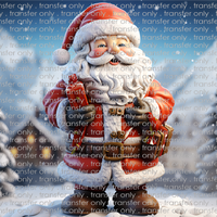 3D-CHR-16 Santa Claus in Village Tumbler Wrap