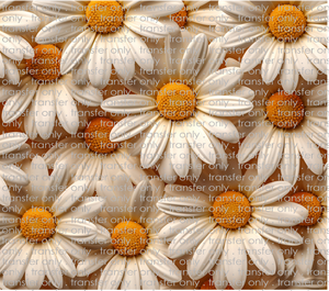 3D-FLW-06 White Daisy Flowers Tumbler Wrap
