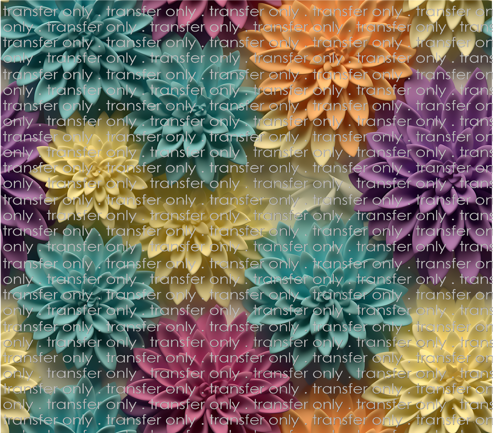 3D-FLW-12 Fall Chrysanthemum Tumbler Wrap