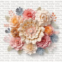 3D-FLW-23 Floral Bouquet Tumbler Wrap