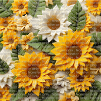3D-FLW-25 Sunflowers with Leaves Tumbler Wrap