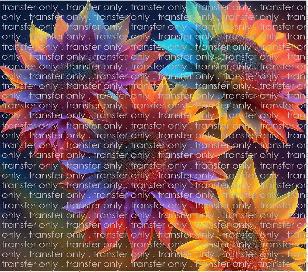 3D-FLW-31 Intense Deep Colors Sunflowers Tumbler Wrap