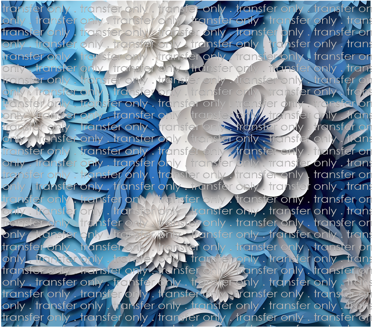 3D Flowers / Blue Background Tumbler – Celebremos ATM LLC