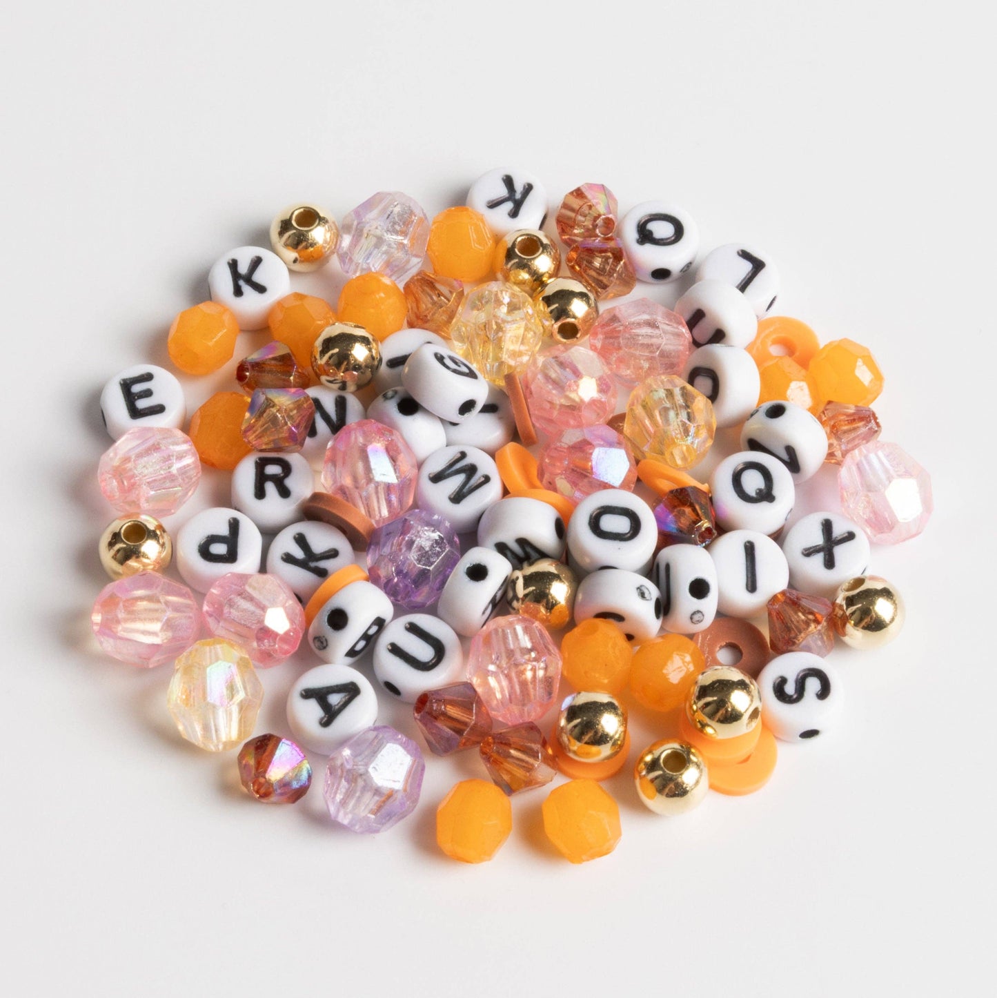 Happy Halloween DIY Stretch Beaded Word Bracelet Pumpkin Bead Jar Kit