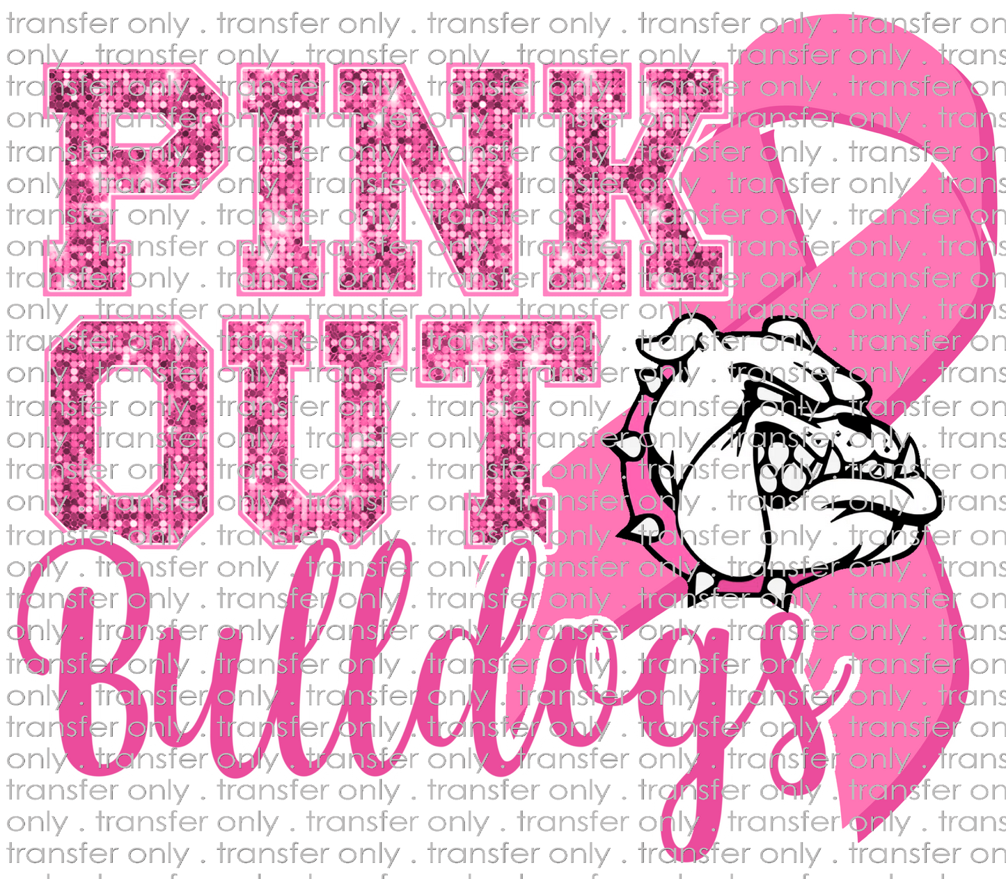 AWR 259 Pink Out Bling Bulldogs