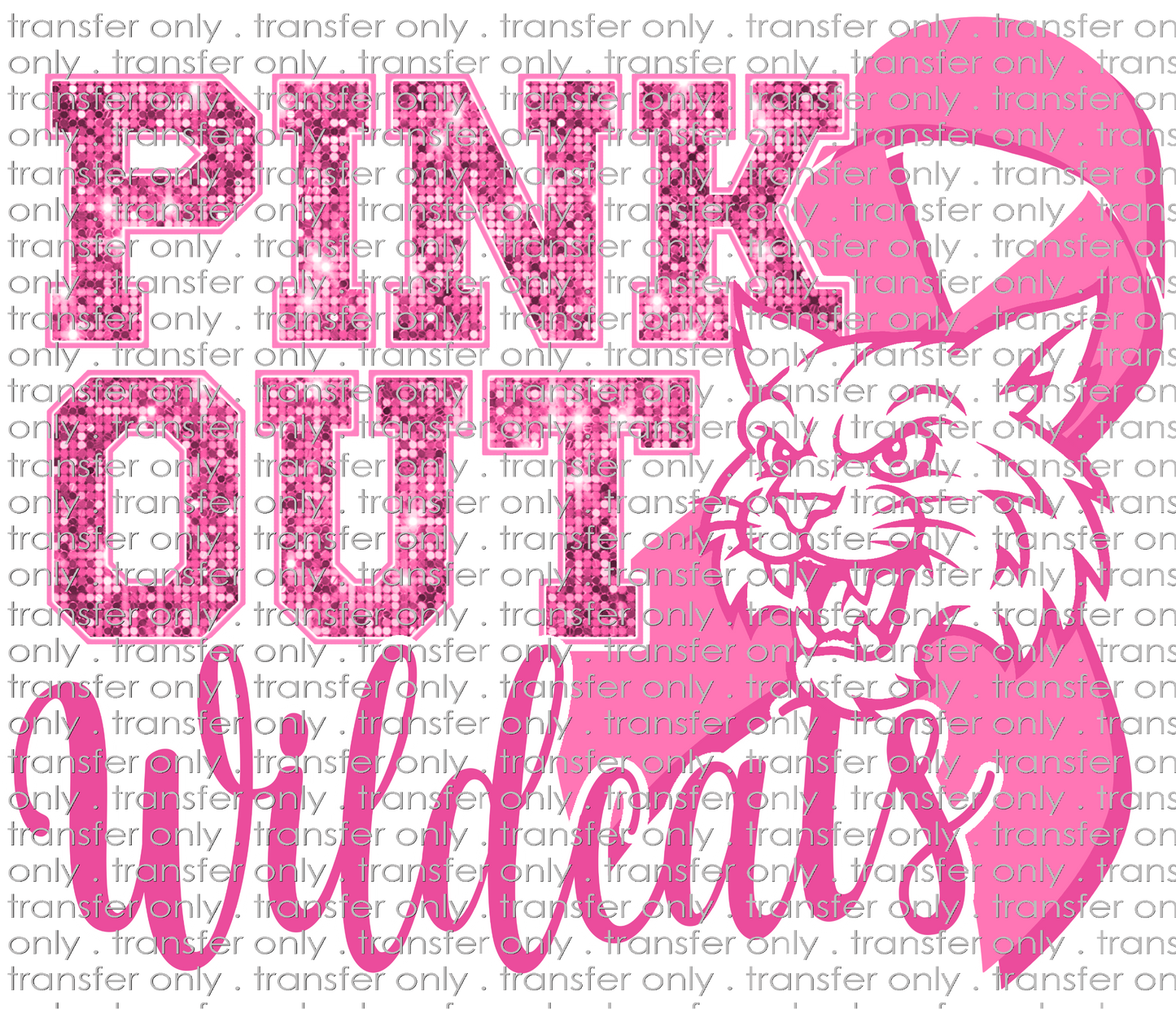 AWR 261 Pink Out Bling Wildcats