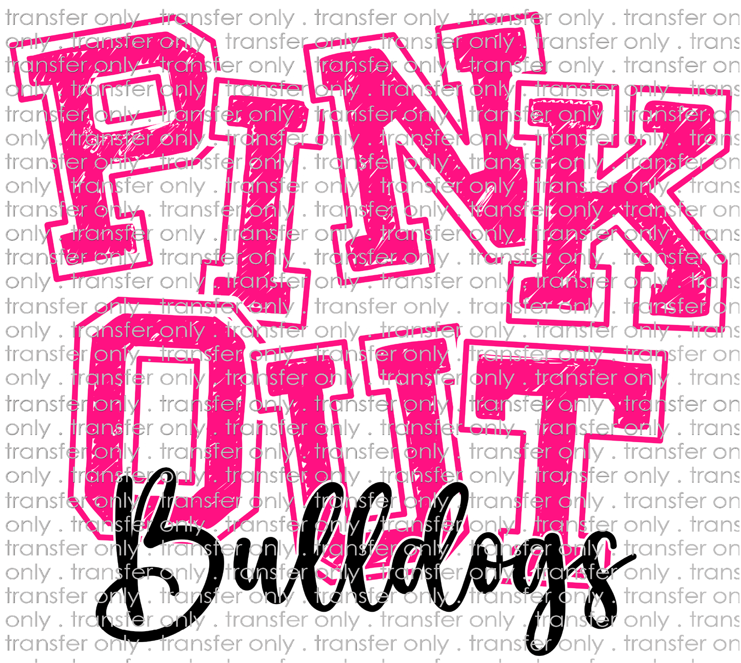AWR 265 Pink Out Bulldogs Grunge