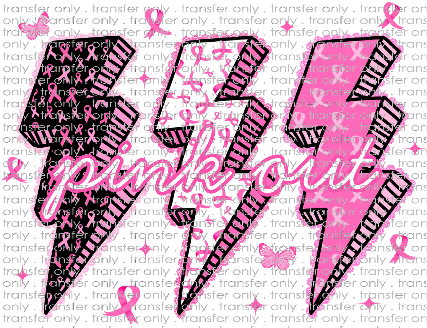 AWR 273 Pink Out Lightening Bolts