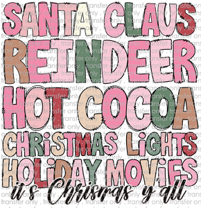 CHR 1039 Santa Reindeer it's Christmas Y'all