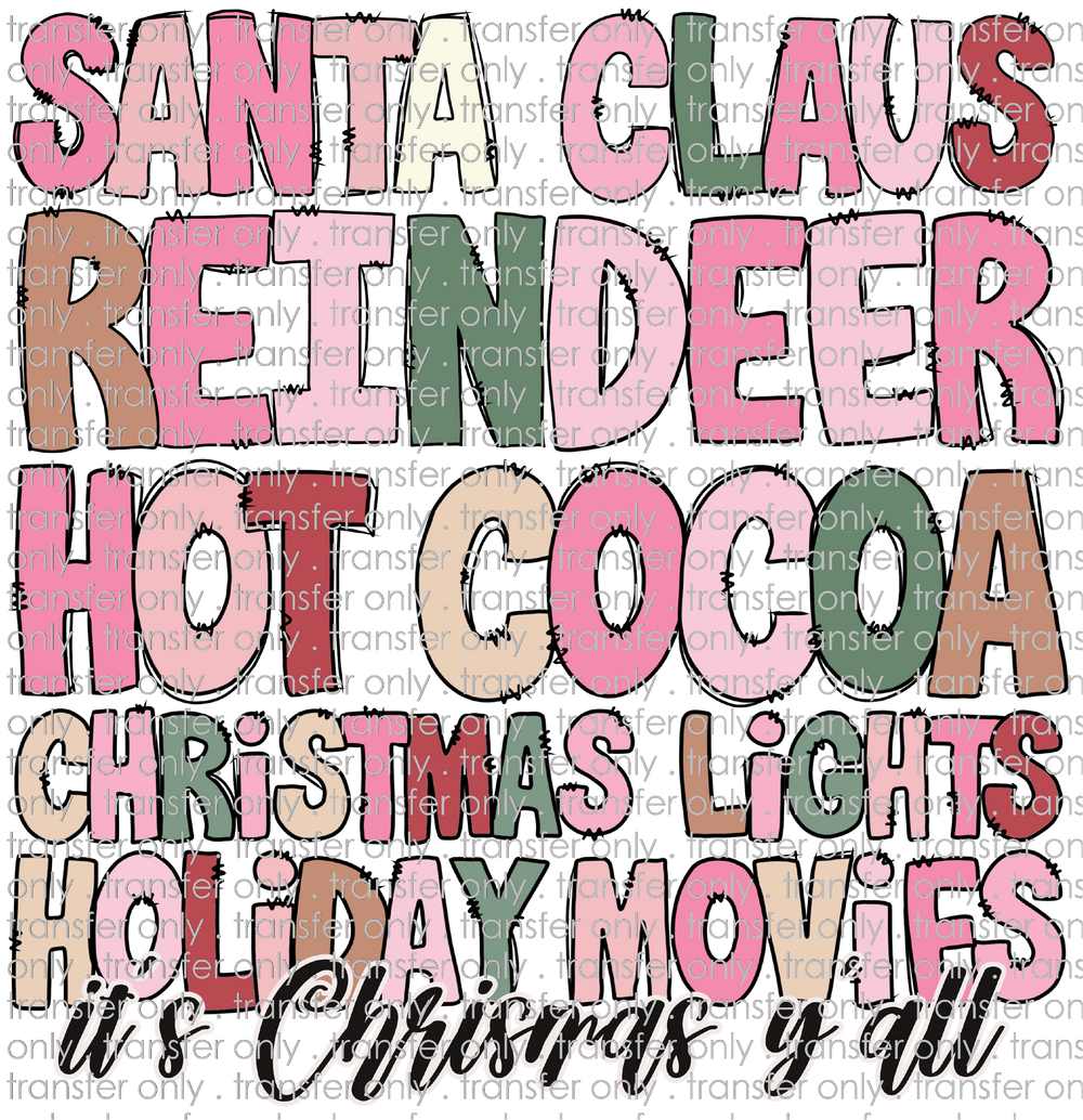 CHR 1039 Santa Reindeer it's Christmas Y'all