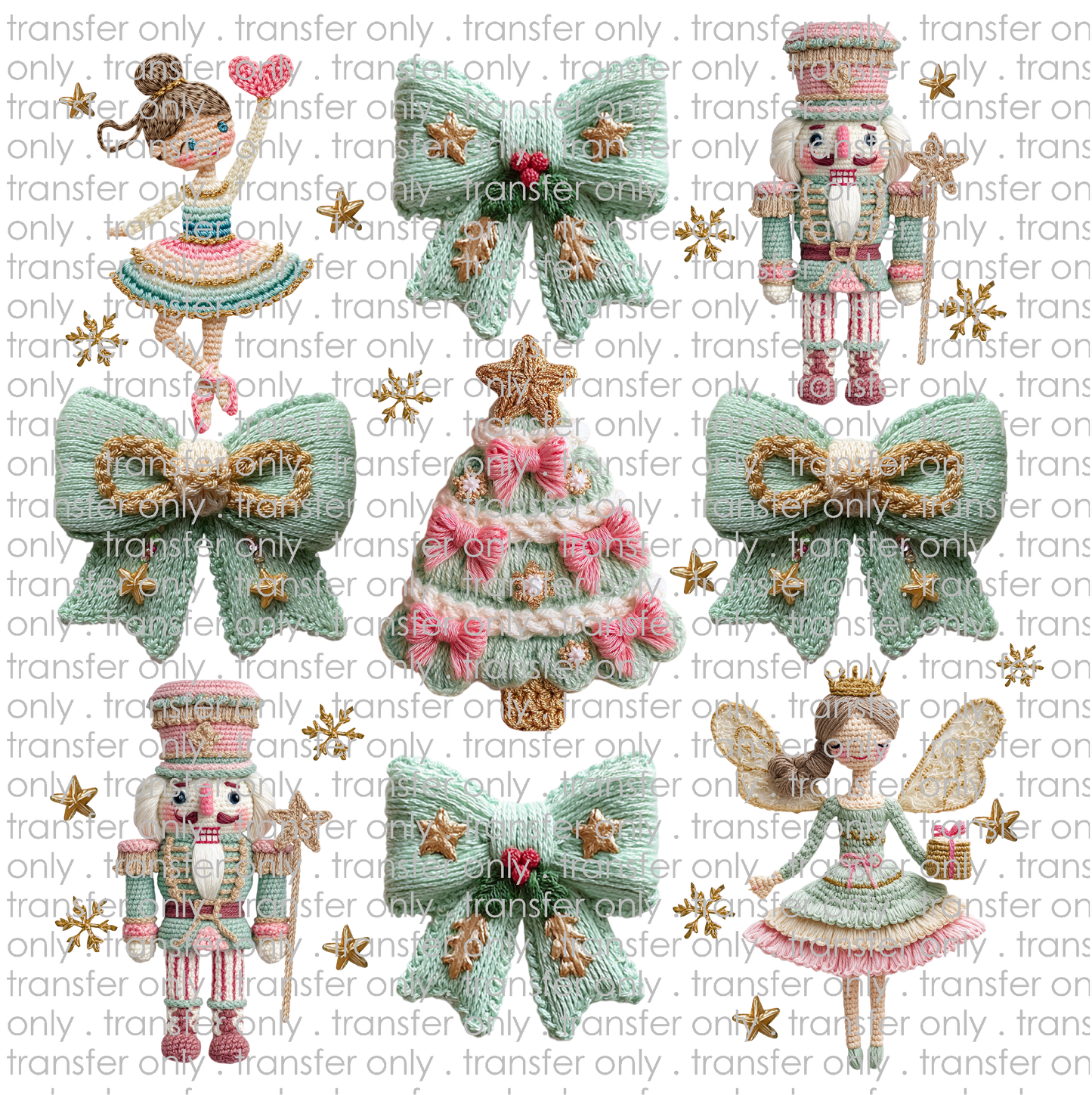 CHR 1290 Faux Crochet Bows and Nutcrackers