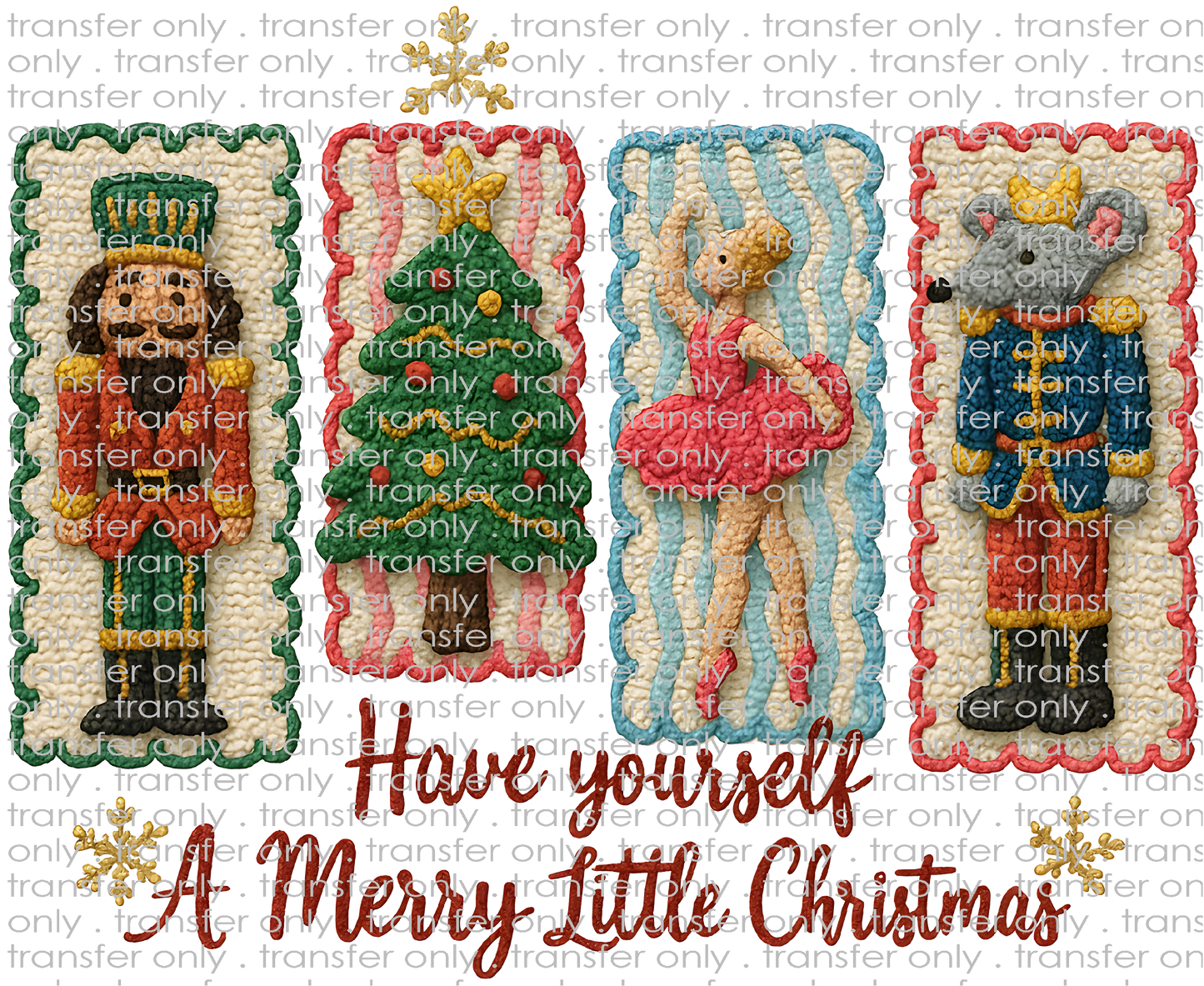 CHR 1294 Retro Christmas Nutcracker Faux Crochet