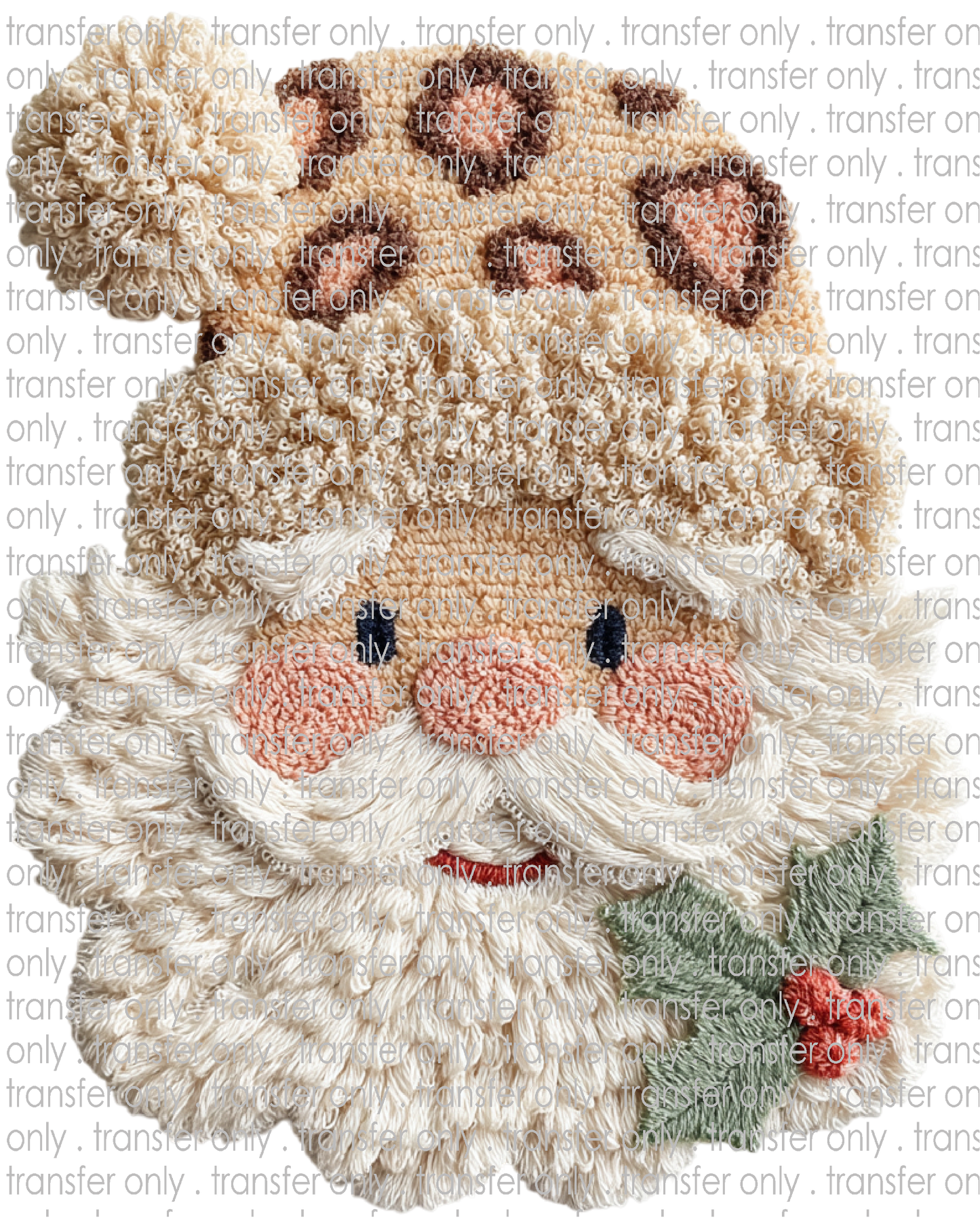 CHR 1310 Santa Leopard Faux Crochett