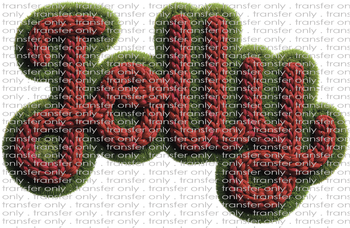 CHR 1320 Red Jolly Faux Crochett