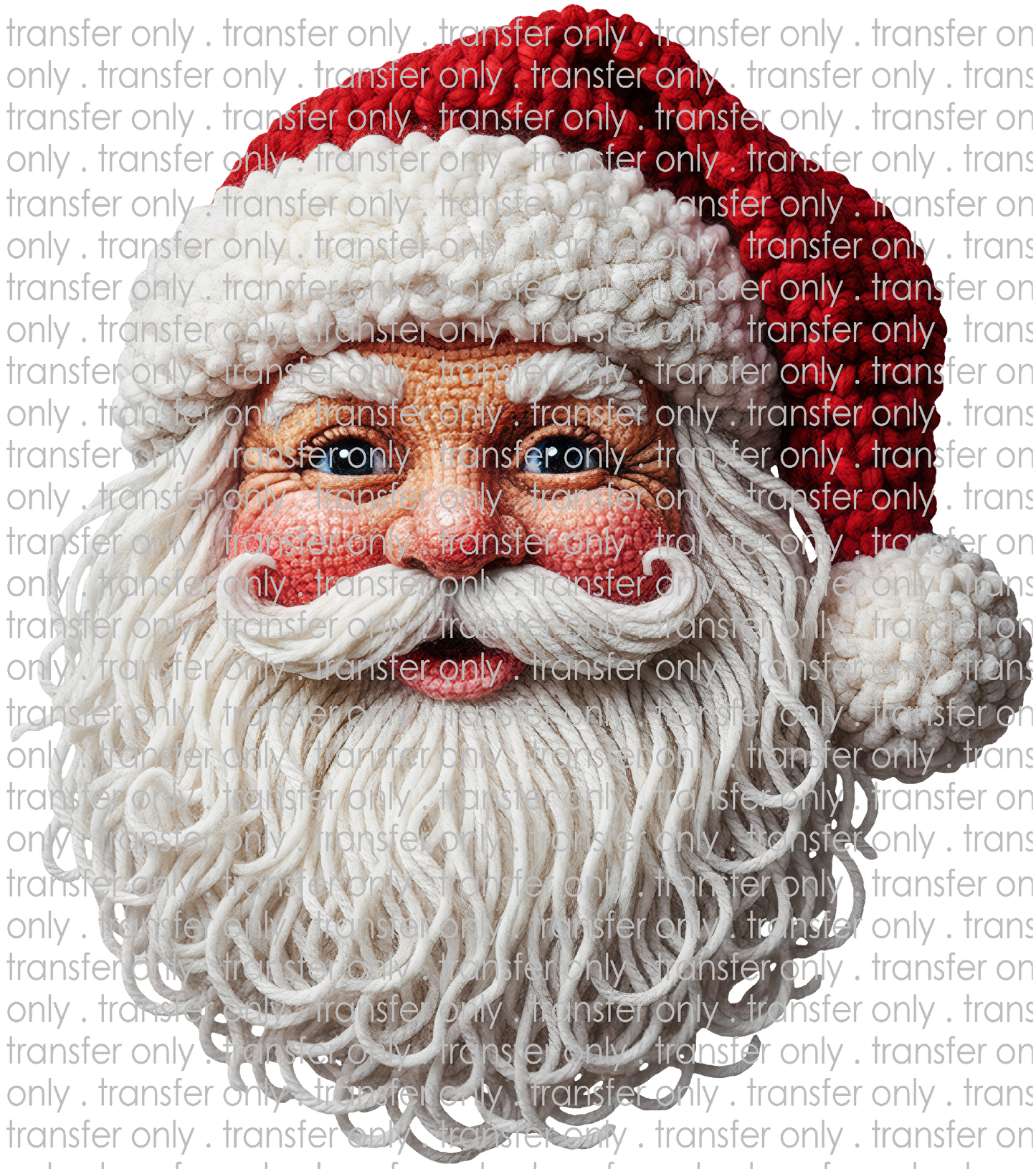 CHR 1331 Santa Face Faux Yarn