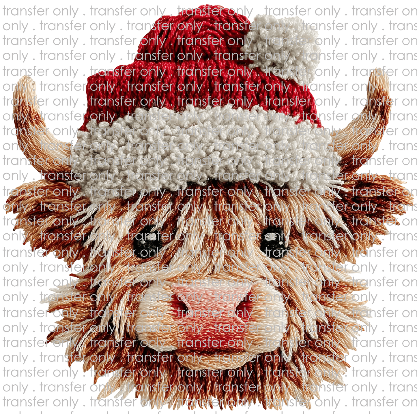 CHR 1338 Highland Cow Santa Hat