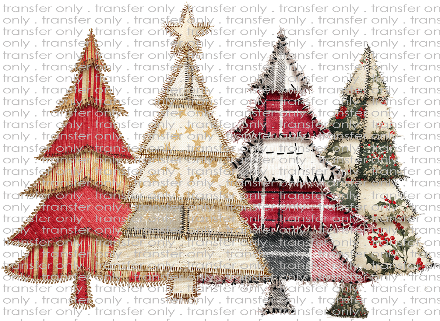 CHR 1351 Patchwork Christmas Trees