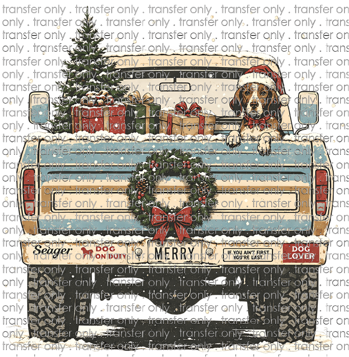 CHR 1389 Christmas Truck with Dog