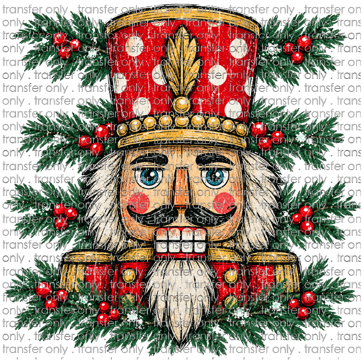 CHR 1392 Nutcracker Red Polka Dot with Greenery