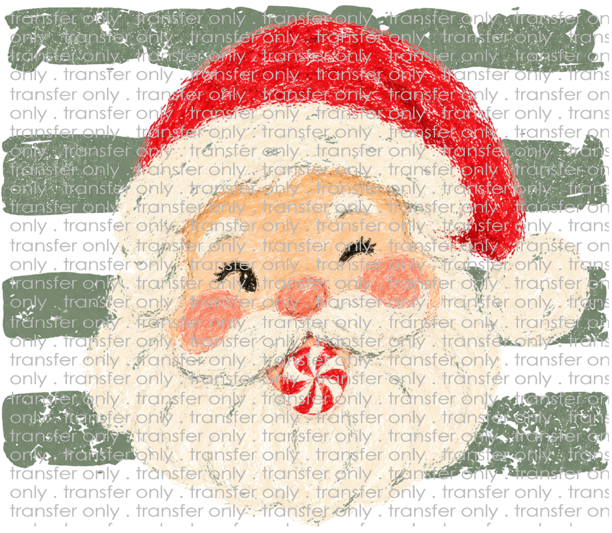 CHR 1401 Santa with lines in Sage