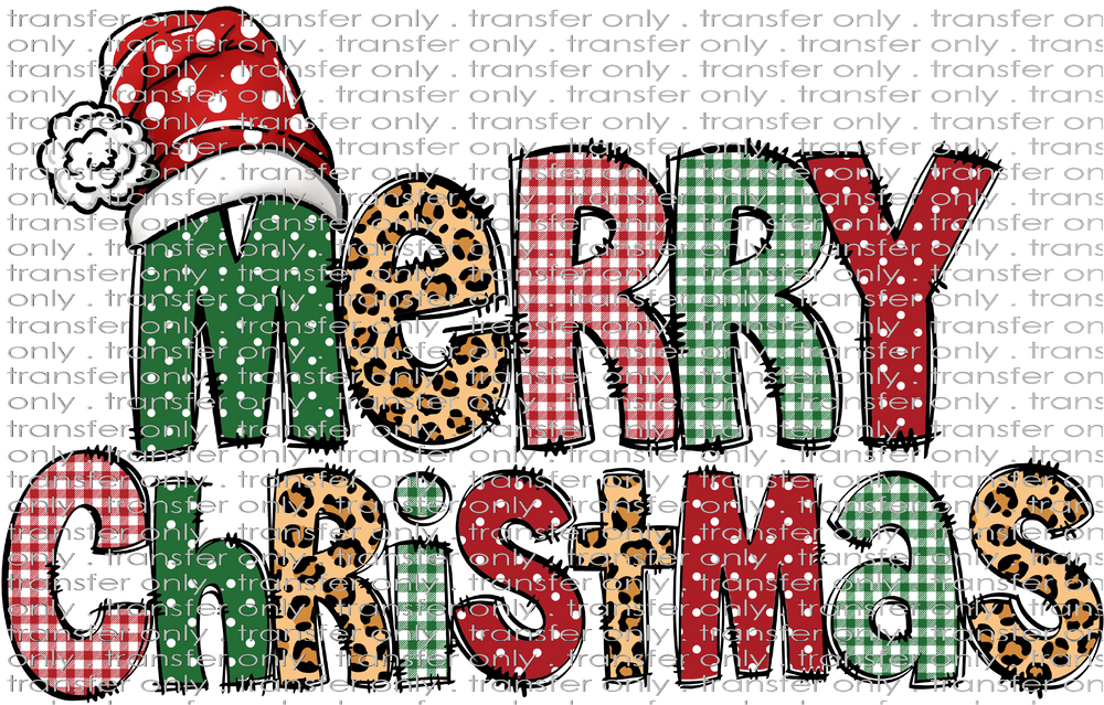 CHR 963 Merry Christmas Patterned