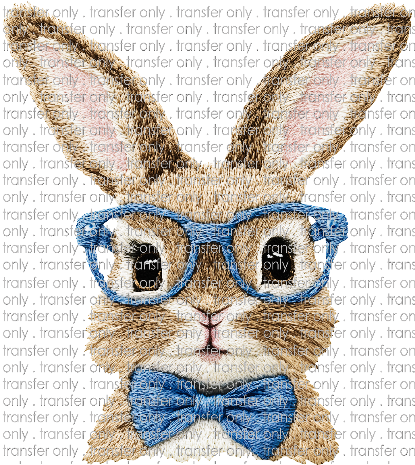 EST 234 Brown and White Bunny with Blue Bow