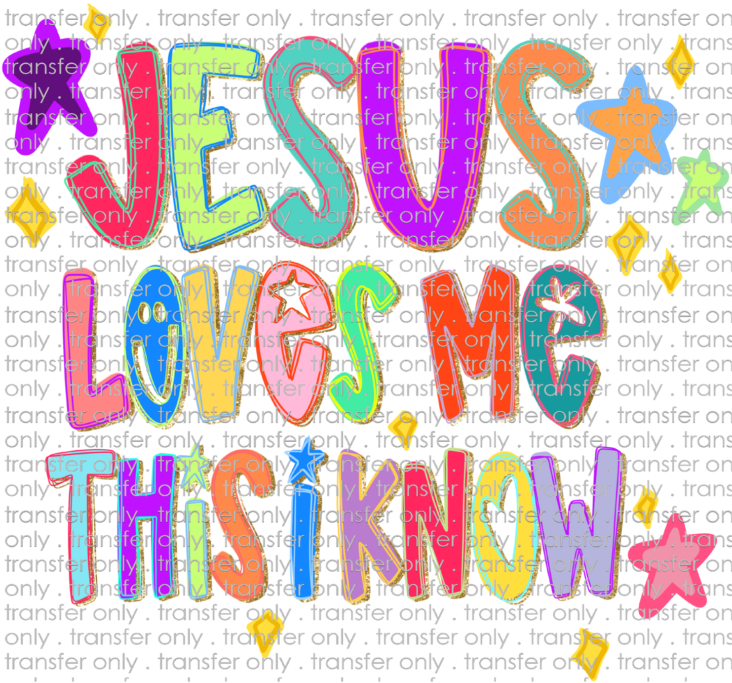 FAITH 216 Jesus Loves Me Faux Glitter