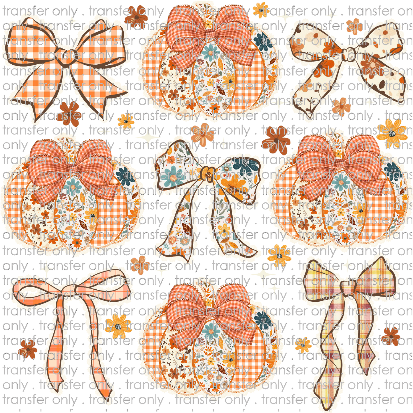 FALL 634 Plaid Pumpkins and Bows