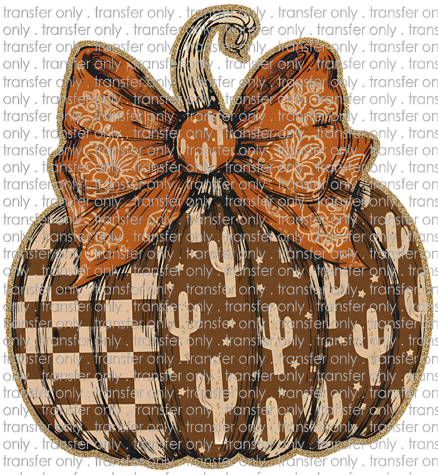 FALL 642 Western Pumpkin with Cactus