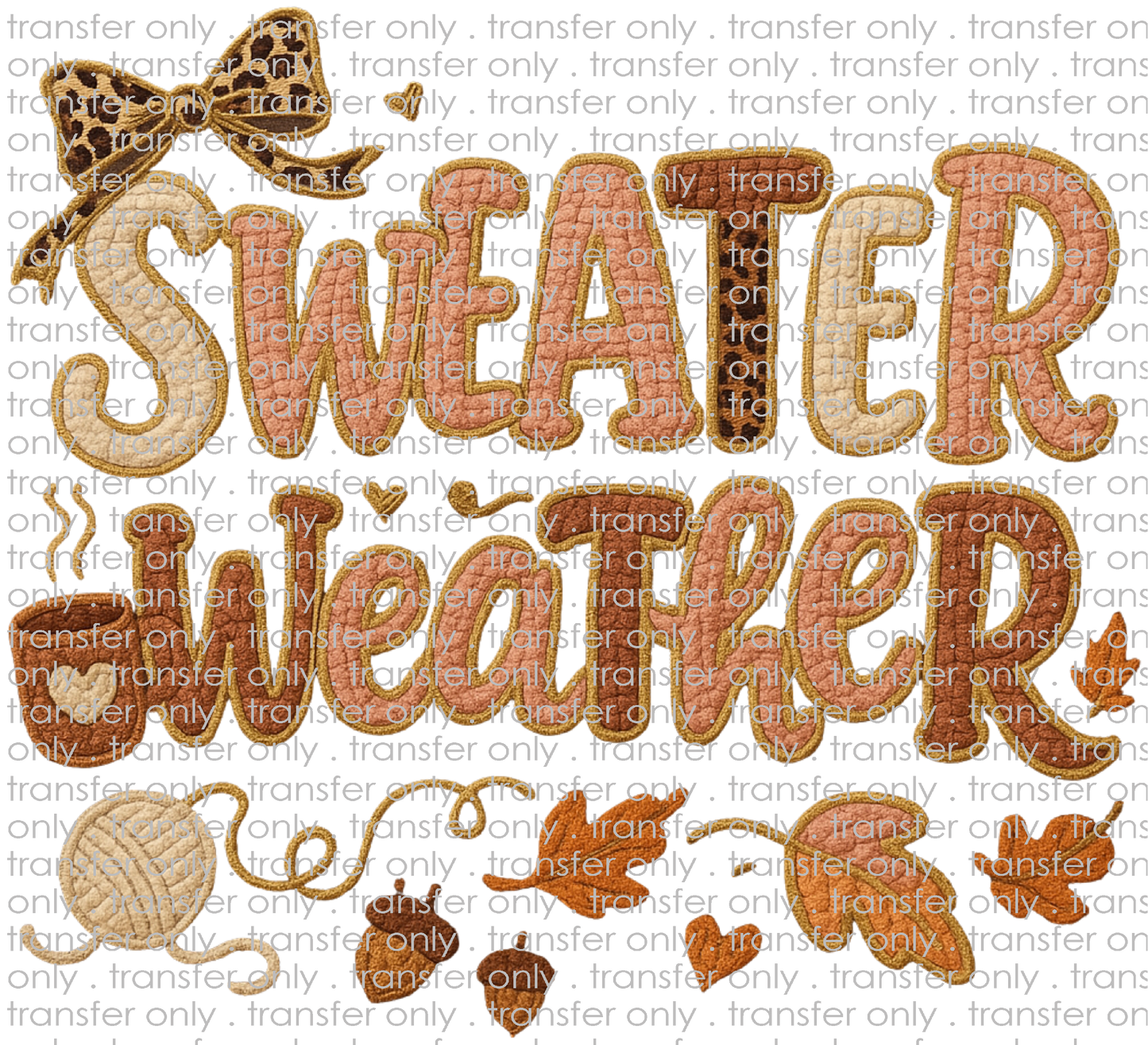 FALL 648 Faux Crochet Sweater Weather