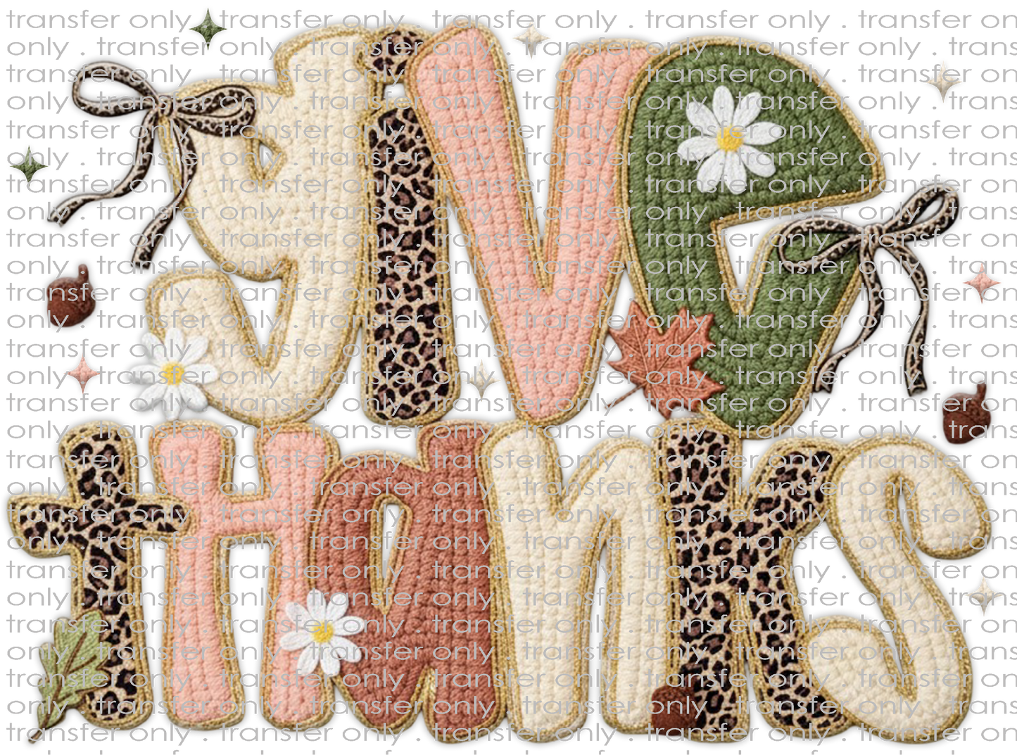 FALL 653 Give Thanks Faux Crochet