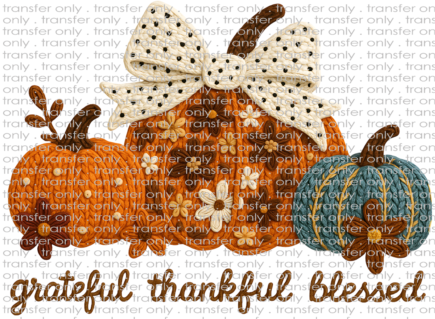 FALL 655 Grateful Thankful Blessed Pumpkin Yarn