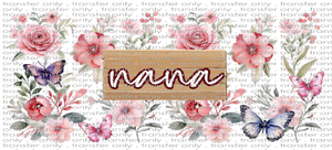 FAM UV 101 Nana Flowers and Butterflies UV DTF 16oz Wrap