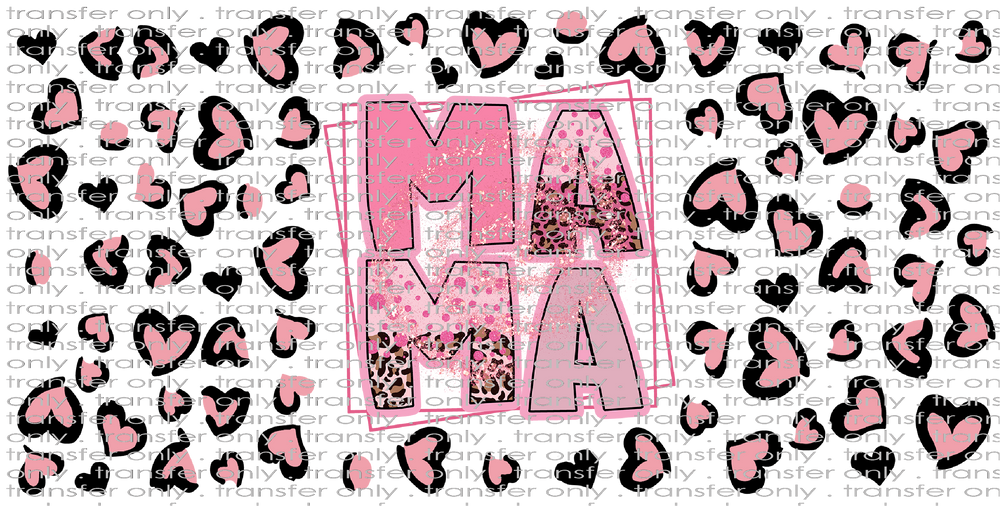 FAM UV 104 Pink Leopard Mama UV DTF 16oz Wrap