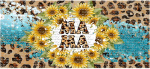 FAM UV 114 Sunflower Mom Leopard UV DTF 16oz Wrap