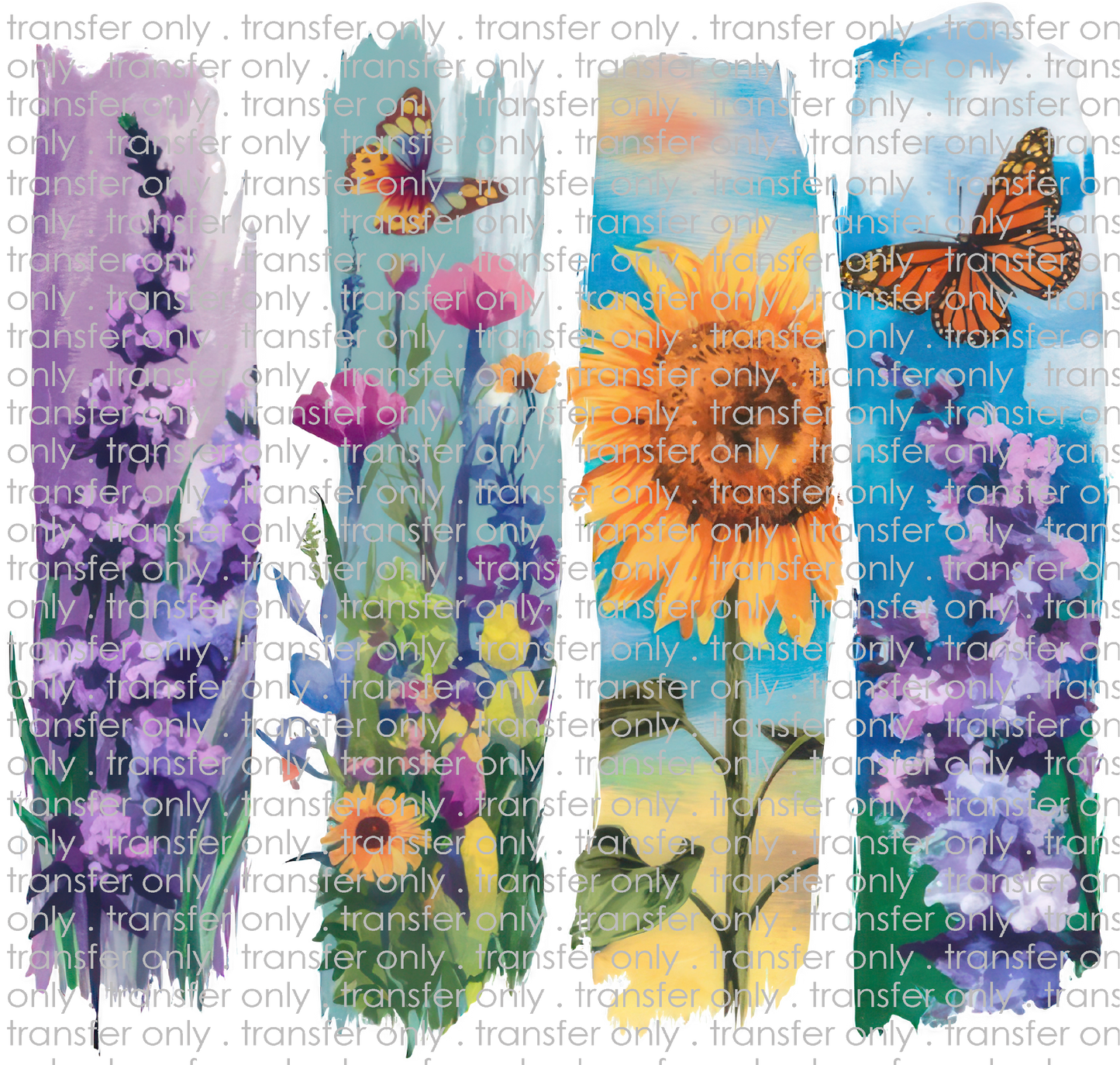 FLW 112 Spring Flowers Brush Stroke