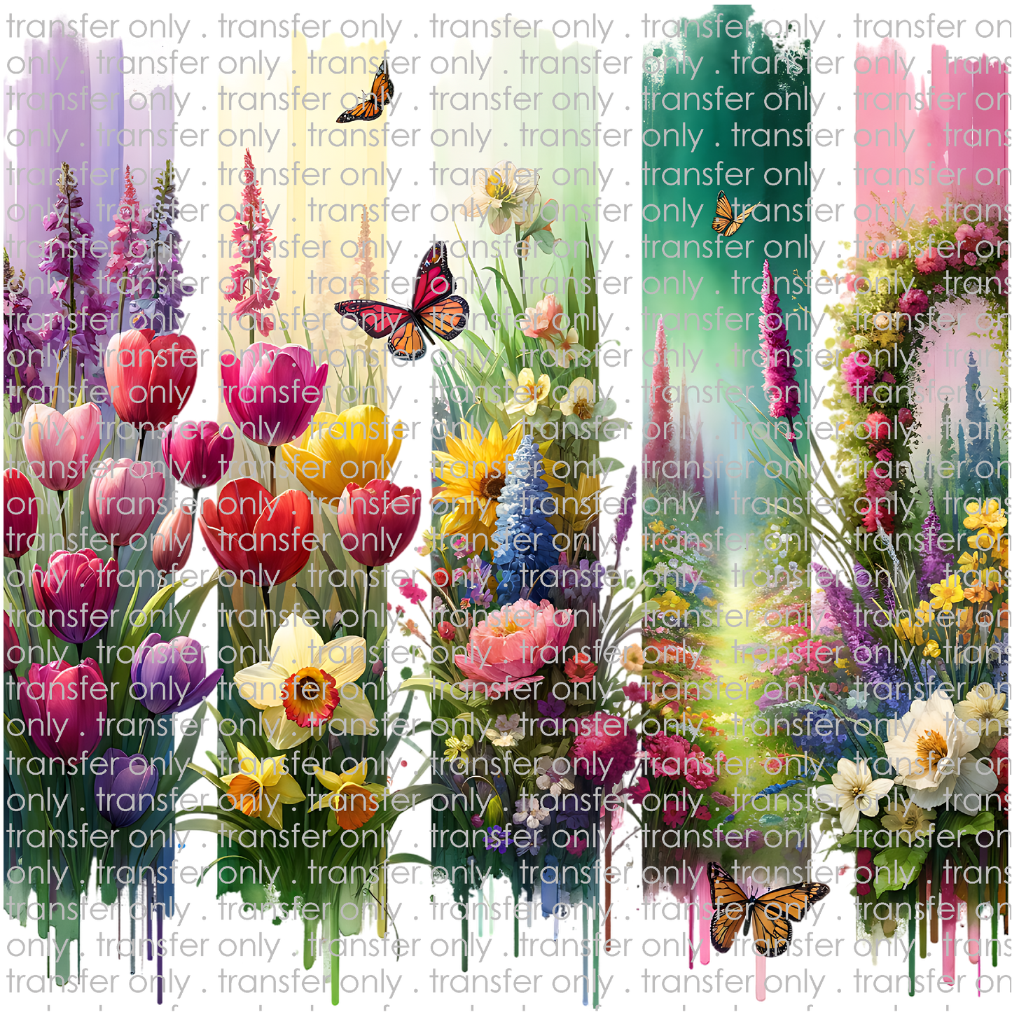 FLW 121 Brushstroke Tulips and Mixed Flowers