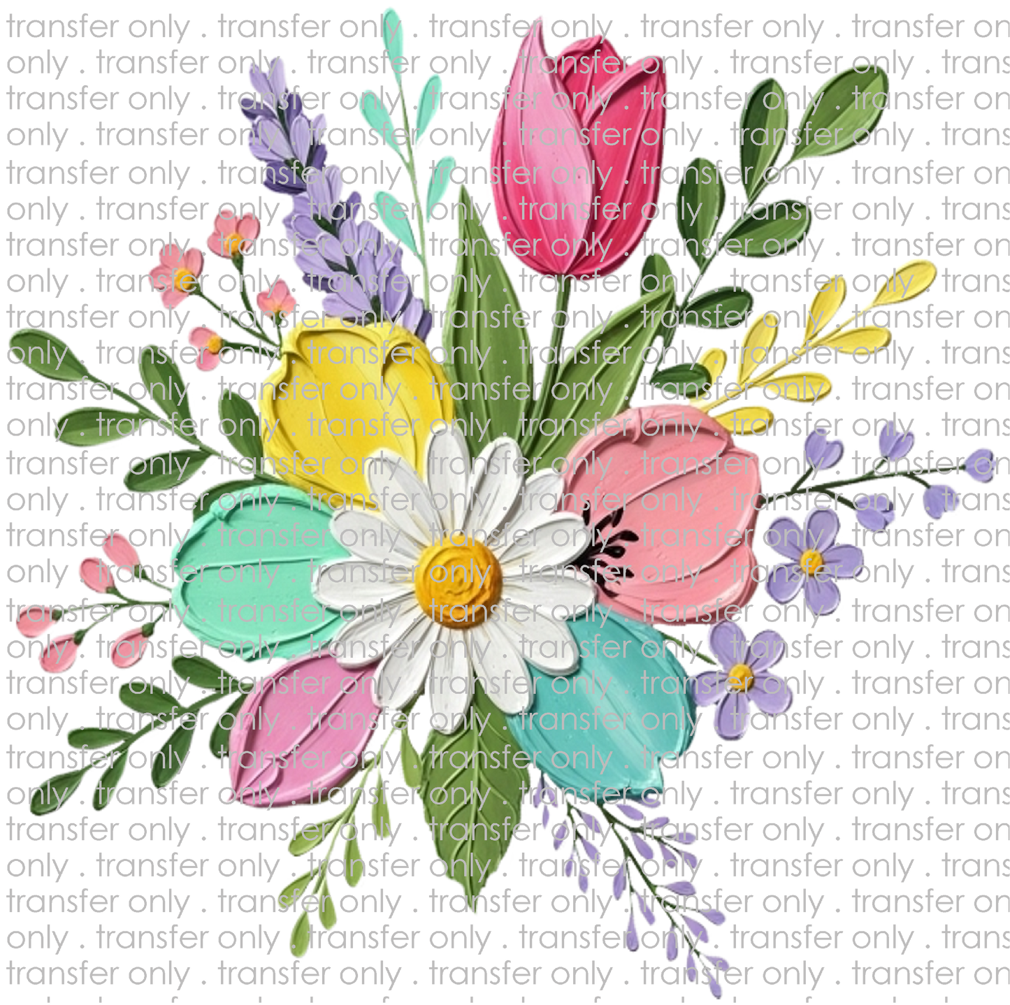 FLW 122 Bouqet Floral Faux Painted