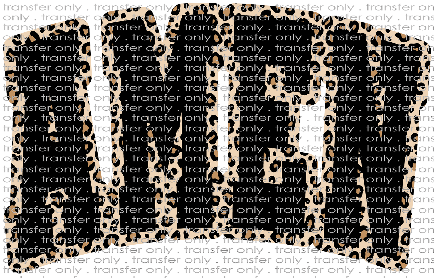 Faith 208 Amen Black with Leopard Outline