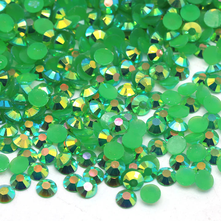 Fuana Dark Green AB - Jelly Rhinestones - SS16