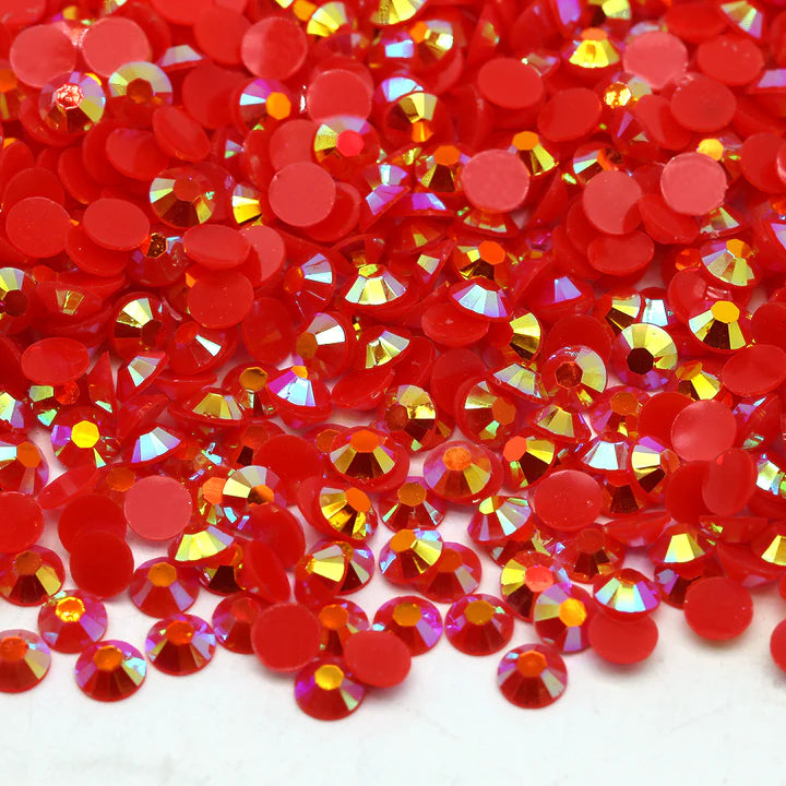 Flaming Hot Red AB - Jelly Rhinestones - SS16