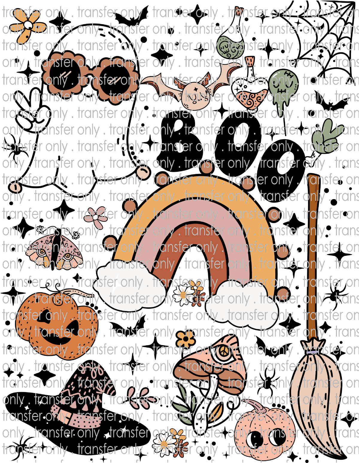 HALLO 161 Halloween Collage Pocket and Back