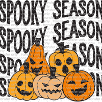 HALLO 190 Spooky Season Pumpkin Black Words