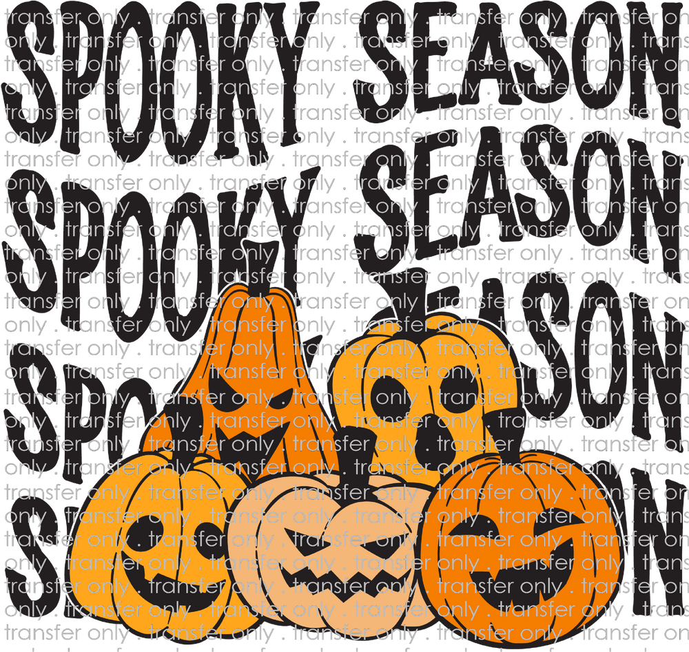 HALLO 190 Spooky Season Pumpkin Black Words
