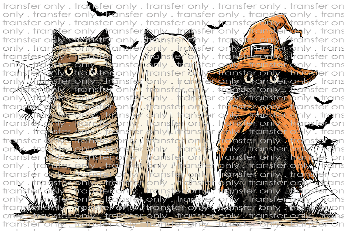 HALLO 354 Mummy Ghost Witch Cats