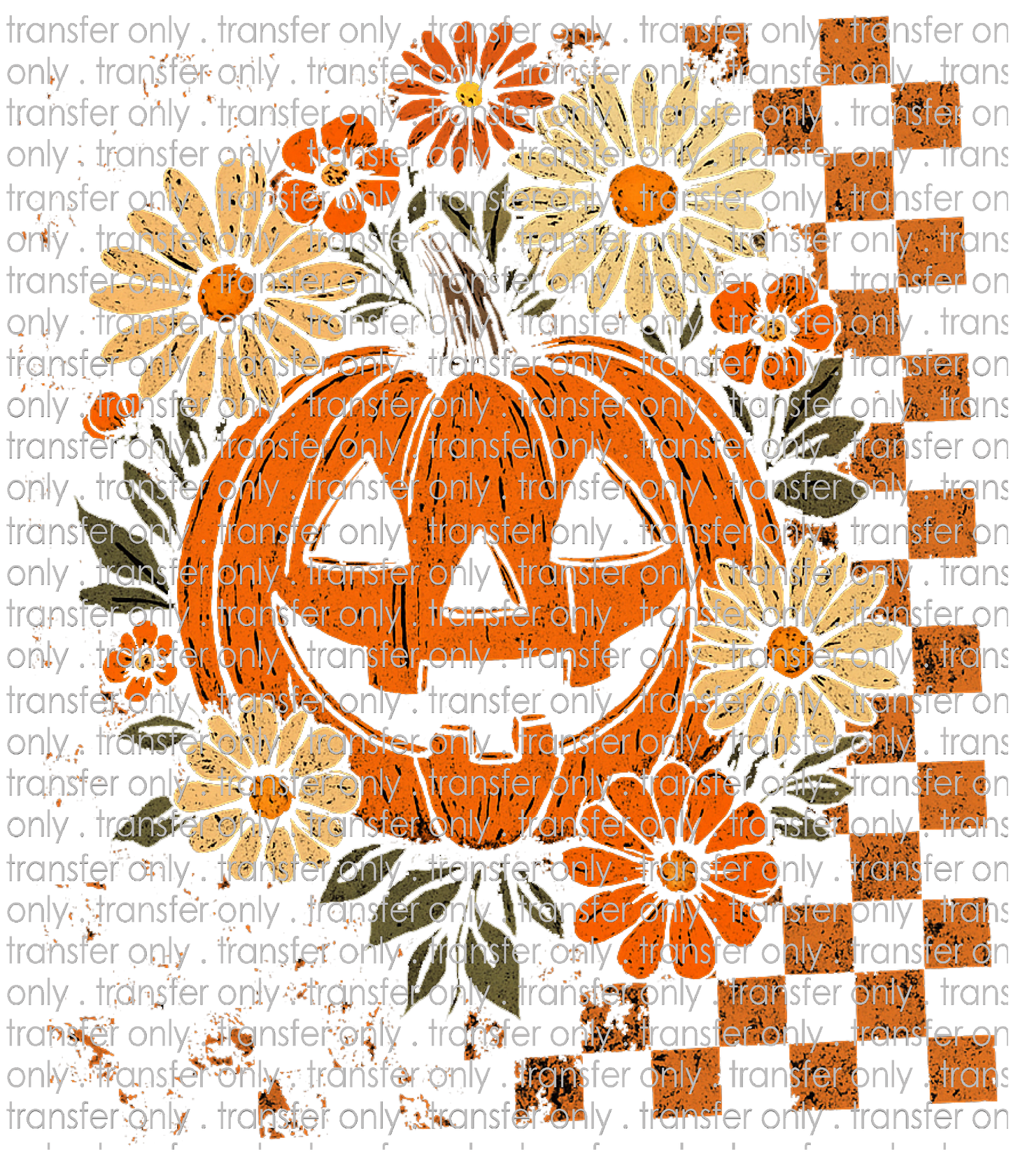 HALLO 396 Jack-o-Lantern with Daisies