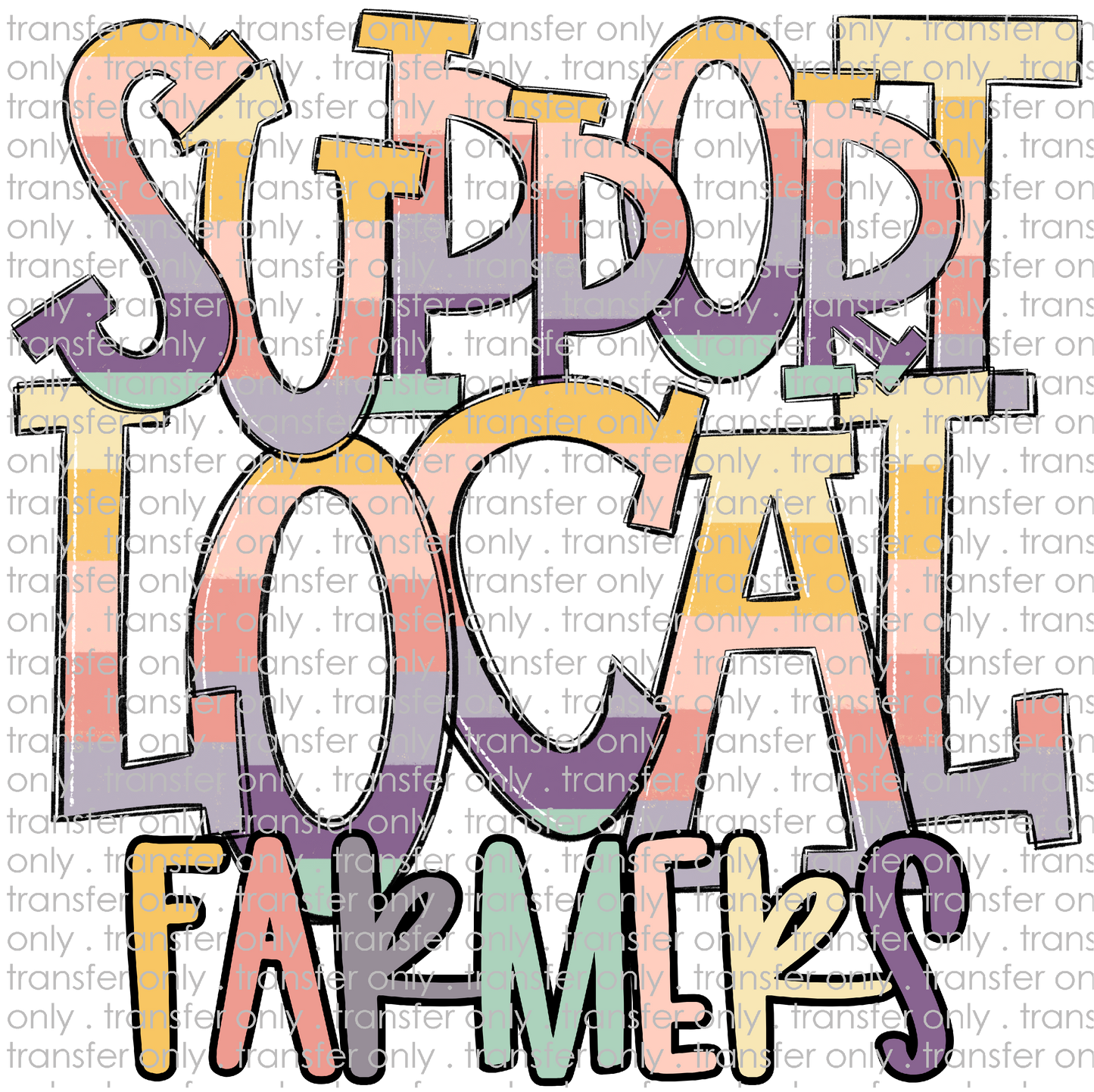 HBBY 145 Shop Local Pastel Stripes